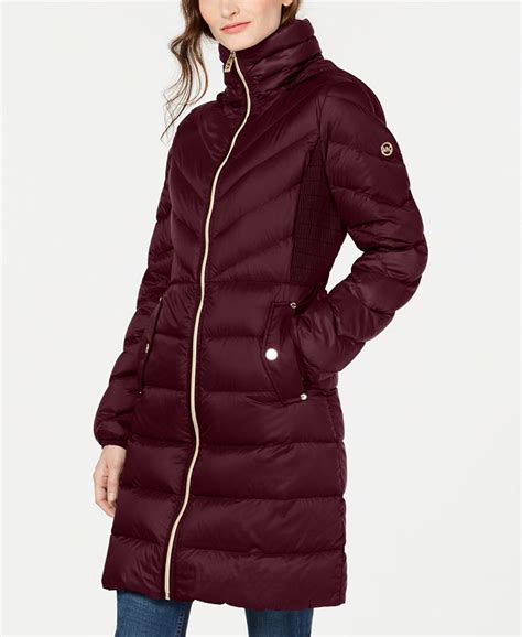 michael kors petite puffer coat|petite mid length puffer coat.